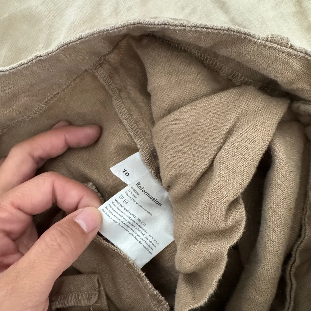 Reformation Wide Leg Linen Pants